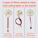 3-36W 5730 SMD LED PCB Panel Board Welded with 20cm Wires For Ceiling Light Lamps