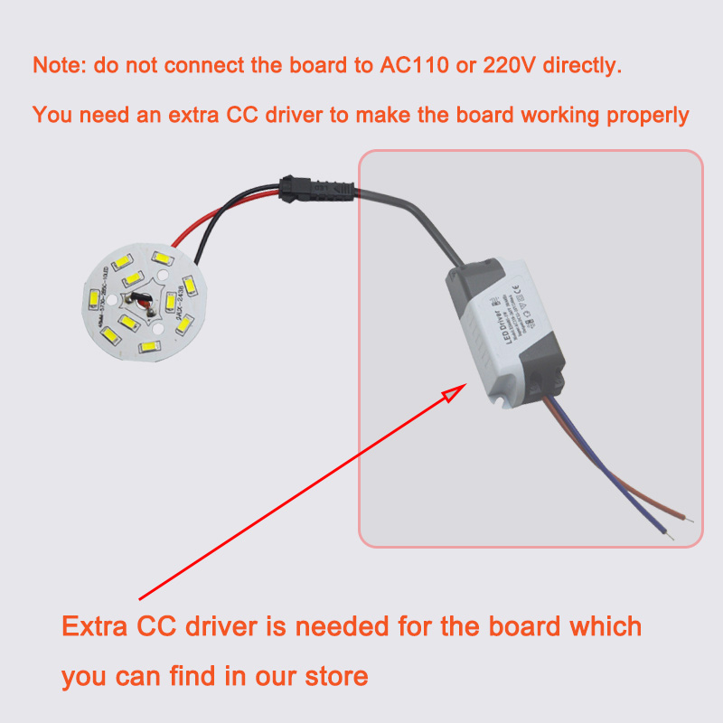 3-36W 5730 SMD LED PCB Panel Board Welded with 20cm Wires For Ceiling Light Lamps