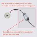 3-36W 5730 SMD LED PCB Panel Board Welded with 20cm Wires For Ceiling Light Lamps
