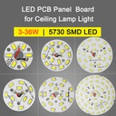 3-36W 5730 SMD LED PCB Panel Board Welded with 20cm Wires For Ceiling Light Lamps