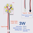 3-36W 5730 SMD LED PCB Panel Board Welded with 20cm Wires For Ceiling Light Lamps
