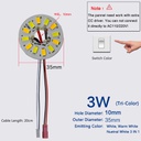 3W-18W Tri-color LED Light Panel Board for Crystal Ceiling Light